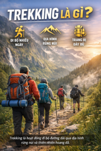 trekking là gì đi bộ đường dài trong rừng núi